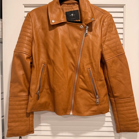 7 for All Mankind Vegan Leather Jacket - Picture 2 of 6